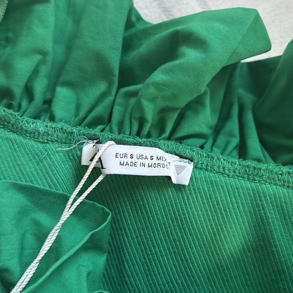 Zara green bodysuit with ruffles - Picture 3 of 3